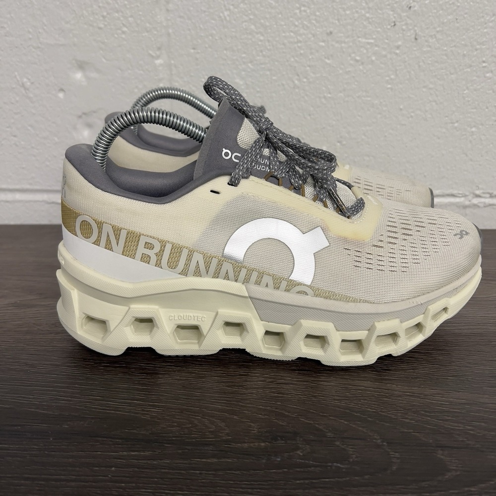 On Running Women's Cloudmonster 2 Size 8. 5 Cream & Ice Sneakers 3WE10112569